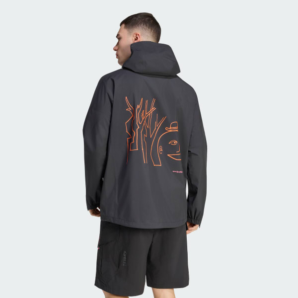 Black TERREX XPLORIC 2.5 LAYER CLIMAPROOF ANORAK