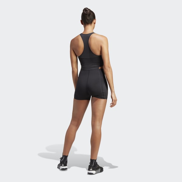 HIIT seamless bodysuit with cut out in black