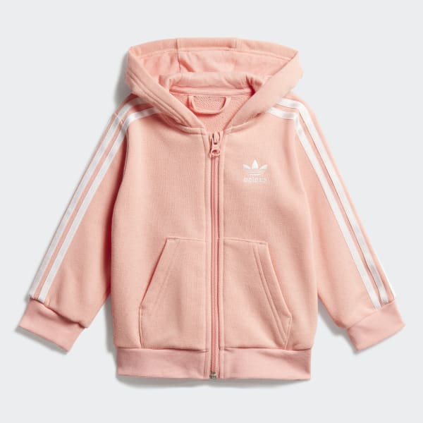 Conjunto de Polera con Capucha y Licras - Rosado adidas