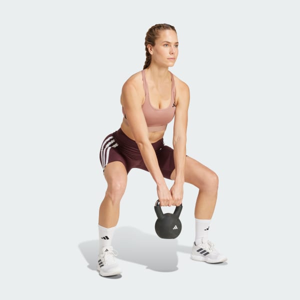 Purpurová Legíny Optime Essentials 3-Stripes Short