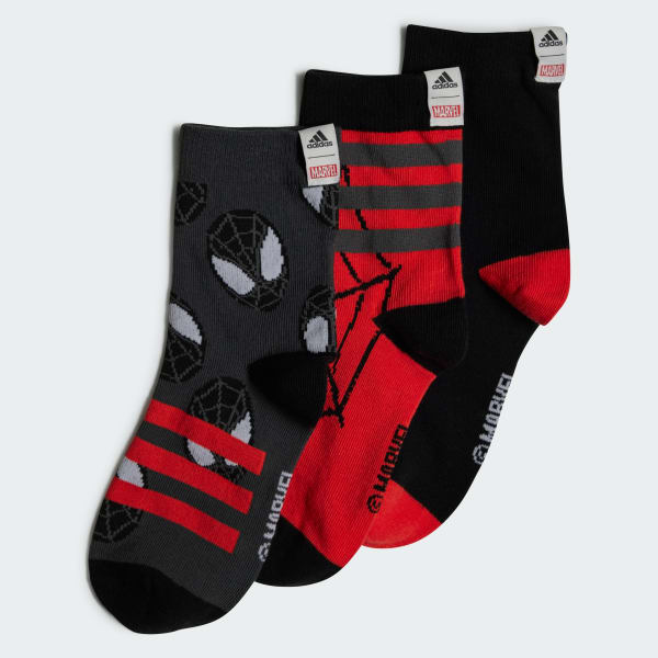 Negro Medias Clásicas Marvel Spider-Man 3 Pares