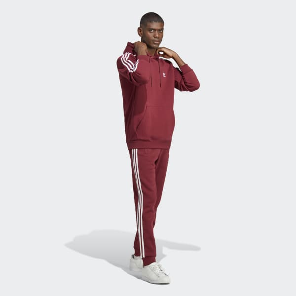Weinrot adicolor Classics 3-Streifen Hose