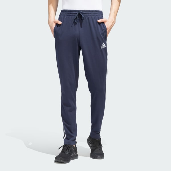 Blue Essentials Single Jersey Tapered Open Hem 3-Stripes Pants