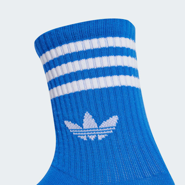 Red 3-Stripes Crew Socks 3 Pairs