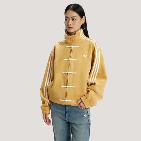 Beige New Chinese Style Track Top