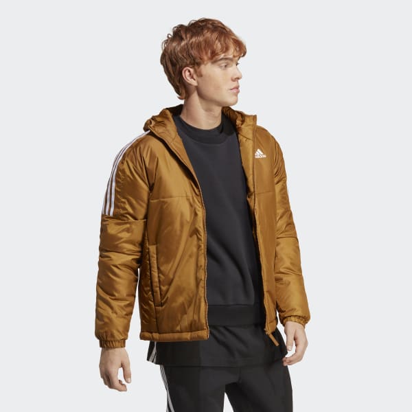 Brown Essentials Insulated Hooded Jacket