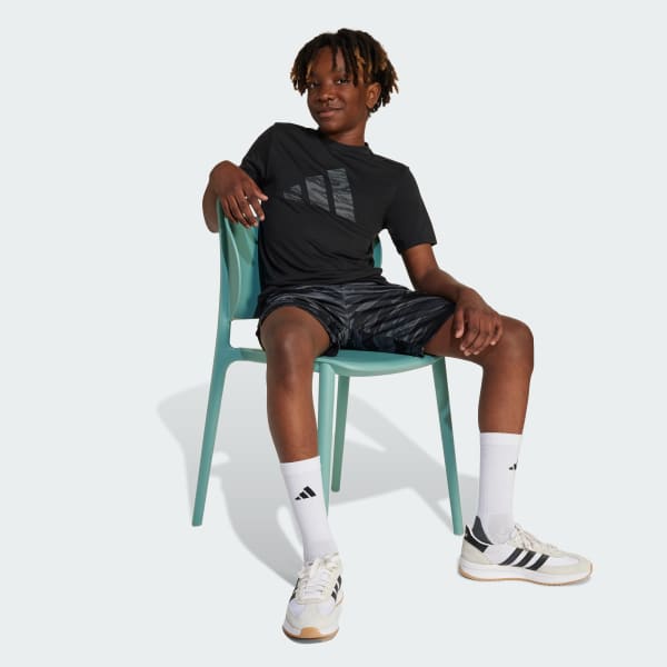 Noir T-shirt imprimé camouflage Training Essentials Enfants