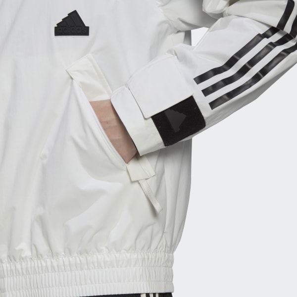 White 3-Stripes Storm Jacket VD041