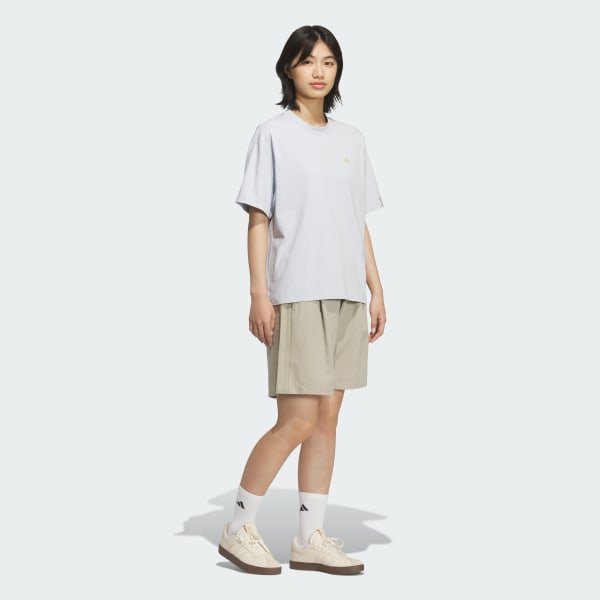 ブルー エッセンシャルズ プラス スモールロゴ ルーズフィット半袖Tシャツ