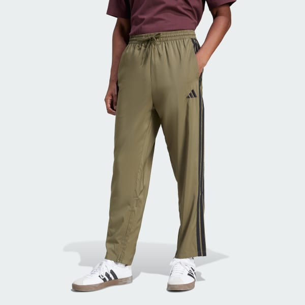 Verde Pantaloni Essentials 3-Stripes Stanford Open Hem