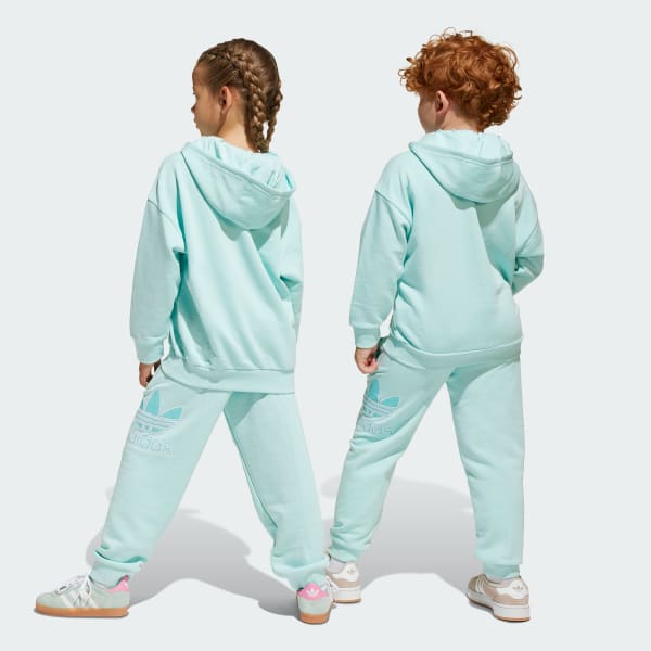 Turquesa Conjunto de Polerón con Capucha Big Logo Kids