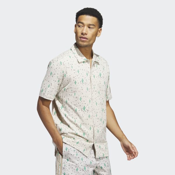 Adidas button sale down golf shirt