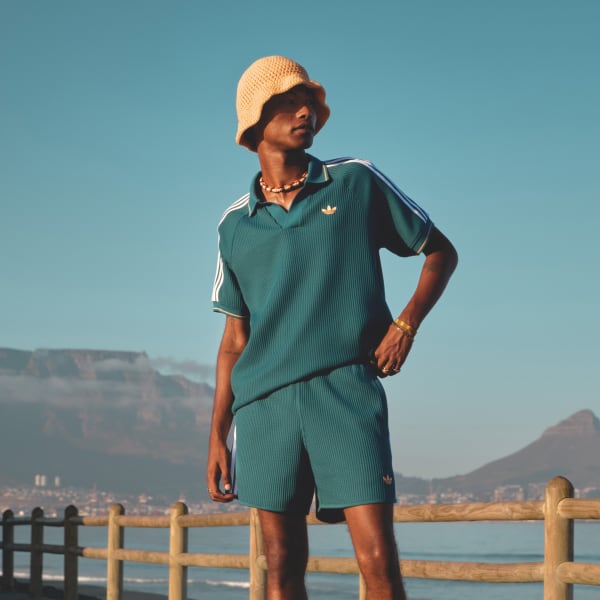 Adidas adidas Originals Waffle Knit Polo Shirt BUY ONLINE