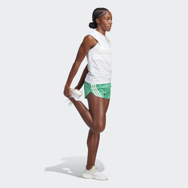 Green adidas running shorts store