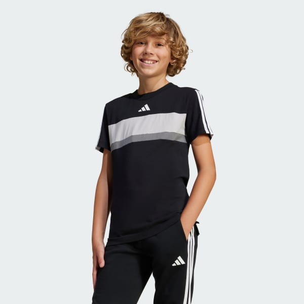Negro Camiseta de Niños Essentials de Temporada Tiberio 3 Tiras