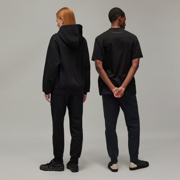 Black Y-3 Brushed Terry Cuffed Pants