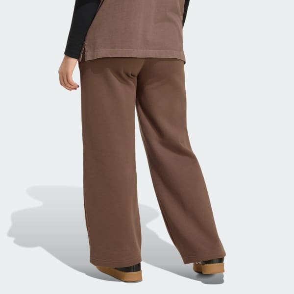 Brun Essentials Wide Leg Fleece Bukser