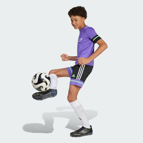 สีม่วง เสื้อฟุตบอลแขนสั้น F50 สำหรับเด็ก