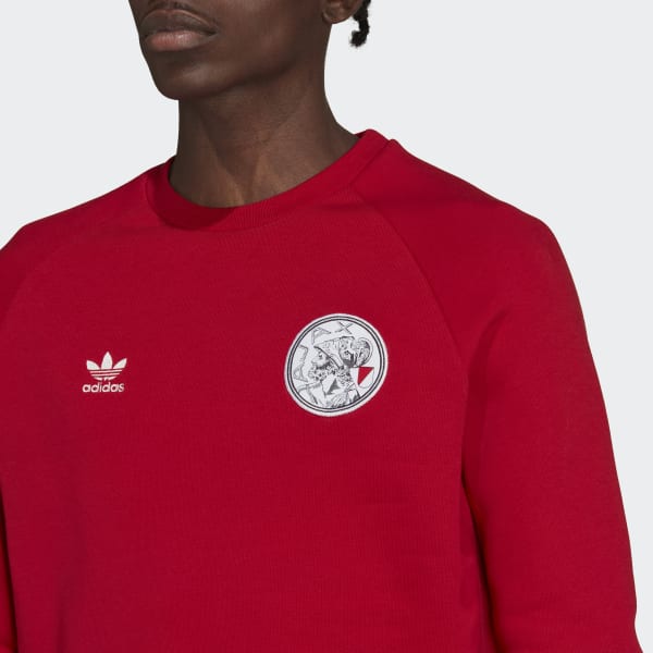 Czerwony Ajax Amsterdam Essentials Trefoil Sweatshirt