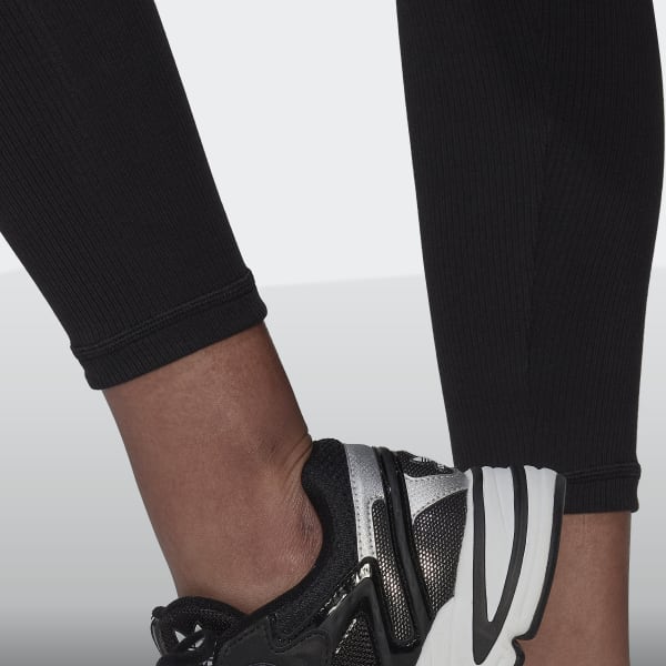 Schwarz adicolor Essentials+ Ribbed 7/8-Leggings SE299