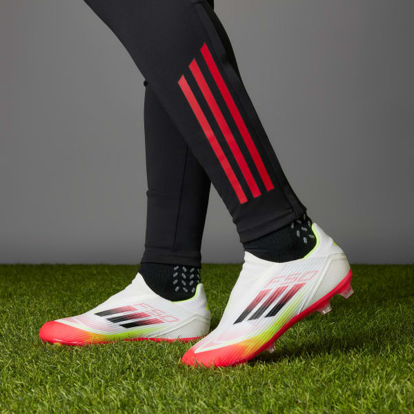 Vit F50 League Laceless Firm/Multi-Ground Fotbollsskor