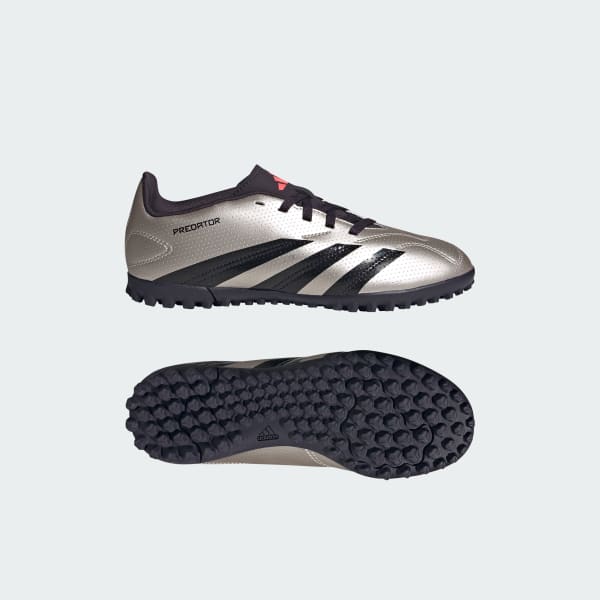 Gris Zapatos de Fútbol Predator Club Pasto Sintético Niños