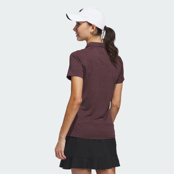 adidas Ultimate365 Heathered Twistknit Polo Shirt - Red
