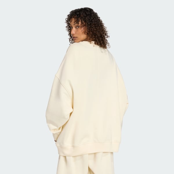 Blanco Sudadera cuello redondo Essentials Linear Oversized