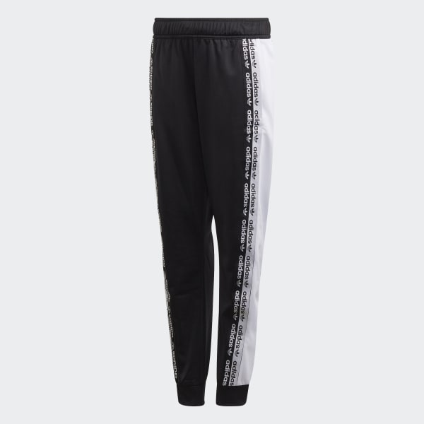 adidas track pants black and white
