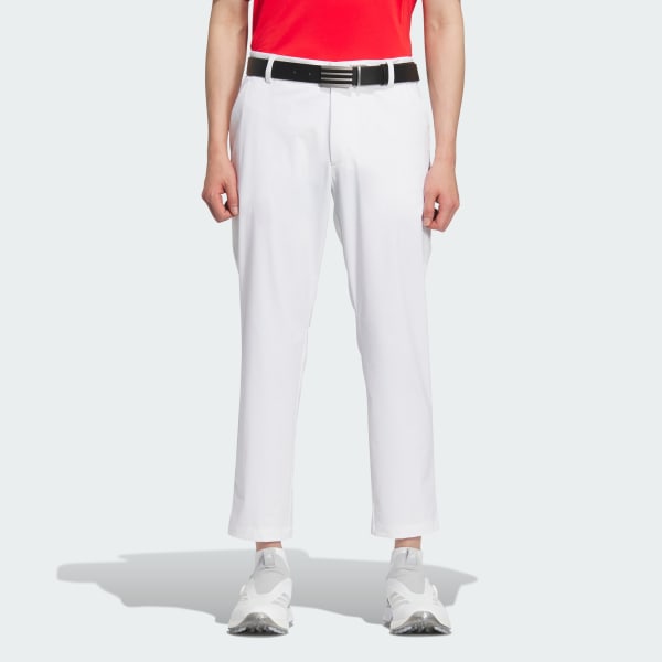 White 3-Stripes Ankle-Length Golf Pants