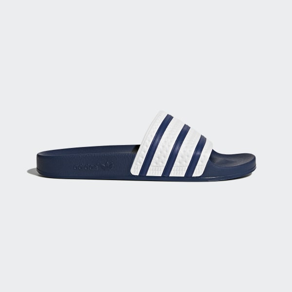 Adilette Blue and White Slides | adidas UK