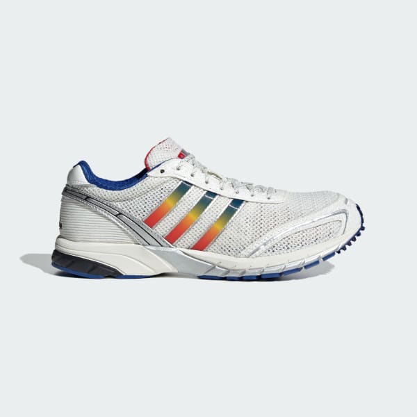 White adidas with colorful back cheap