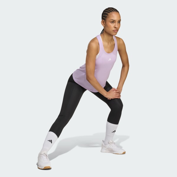 Purple Train Essentials Minimal Branding Racerback Tank Top