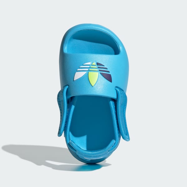 Blue Adifom Adilette Slides Kids