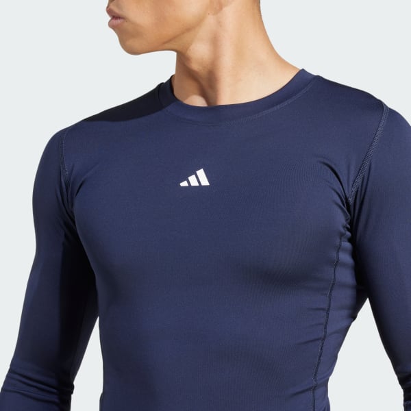 adidas Techfit Compression Training Long Sleeve Tee - Blue