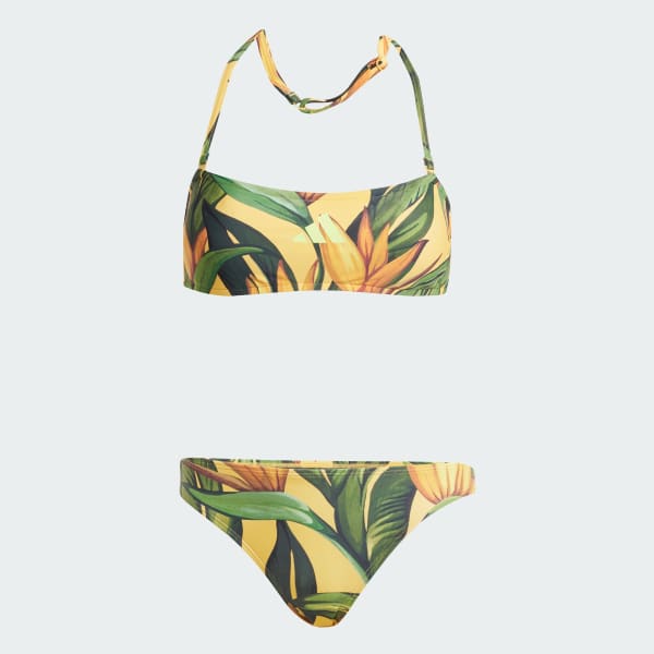 Yellow adidas x FARM Neckholder Bikini Set