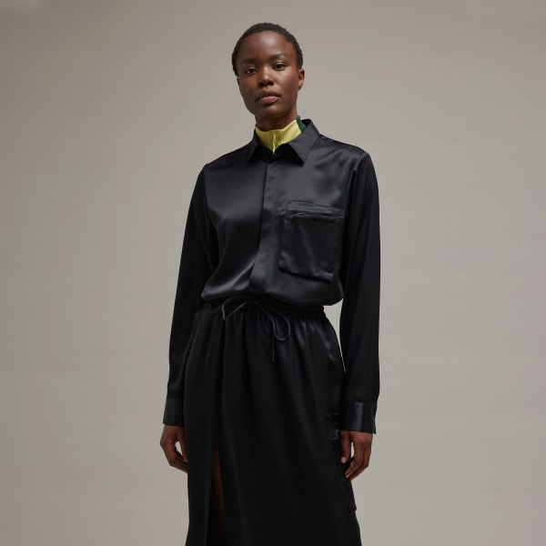 adidas Y-3 Tech Silk Shirt - Black | Women's Lifestyle | adidas US