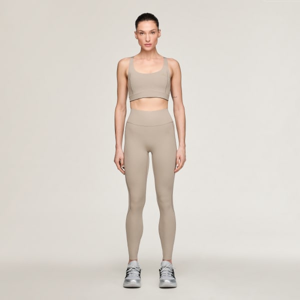 Beige adidas x entire studios Optime Training 7/8 Tights