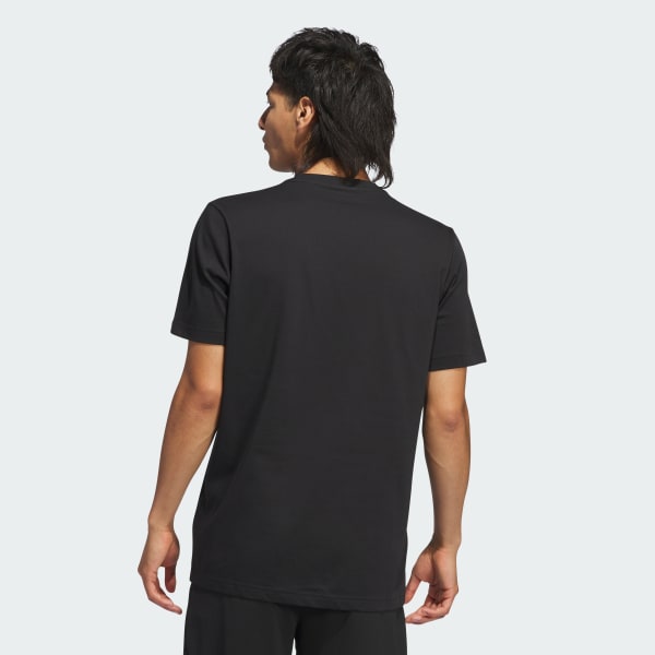 Black Worldwide Hoops Logo Performance Graphic Tee
