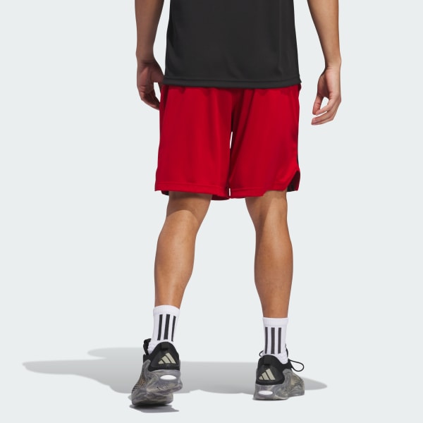Rojo Shorts de Básquet Legends 3 Tiras