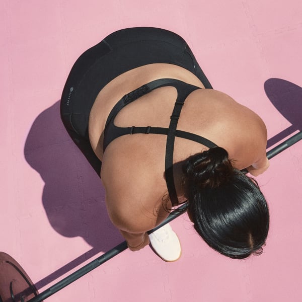 Black Tailored Impact Luxe Training High-Support Bra (Plus Size)