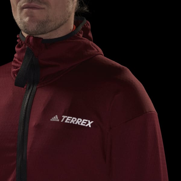 Bordeaux Terrex Tech Fleece Lite Hiking Capuchonjack
