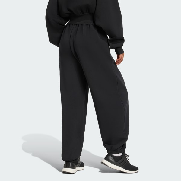 Svart Soft Lux Loose Bukse