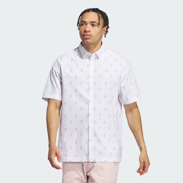 White Go-to Resort Button Down Polo Shirt