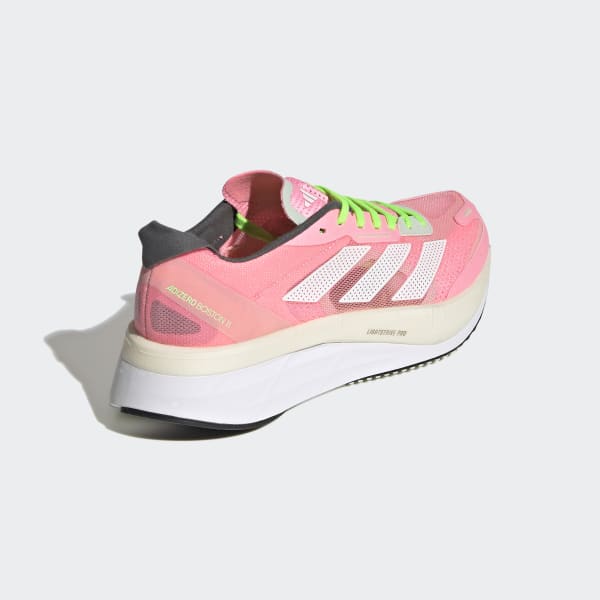 Pink Adizero Boston 11 Shoes