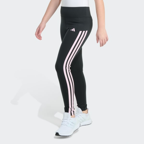 Black Detached Waistband Cell Phone Pocket 3-Stripe Legging
