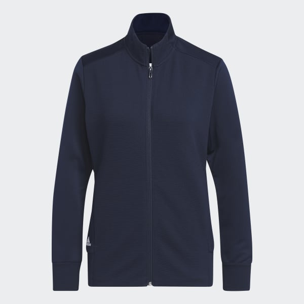 Μπλε Textured Full-Zip Jacket