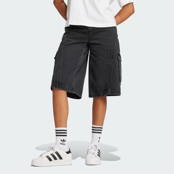 adidas Adilenium Season 2 Denim Capri Shorts Gender Neutral Black adidas Singapore