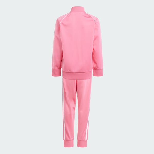 Adidas baby tracksuit pink sales