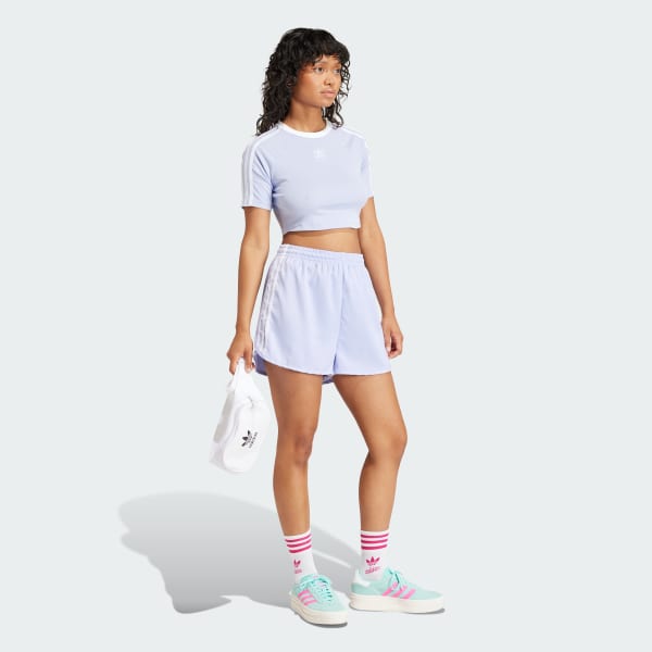 Purple Satin Sprint Shorts